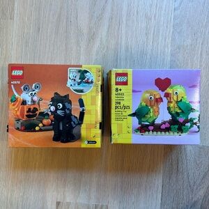 Lego sets bundle - Halloween cat and Love birds